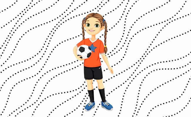 Desenhos de Futebol Feminino para colorir