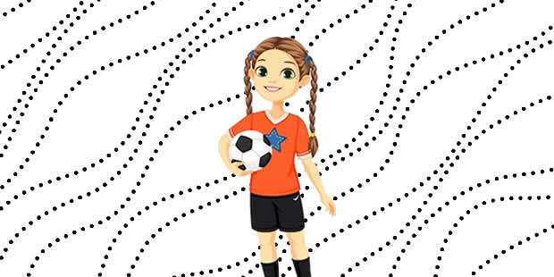 Desenhos de Futebol Feminino para imprimir