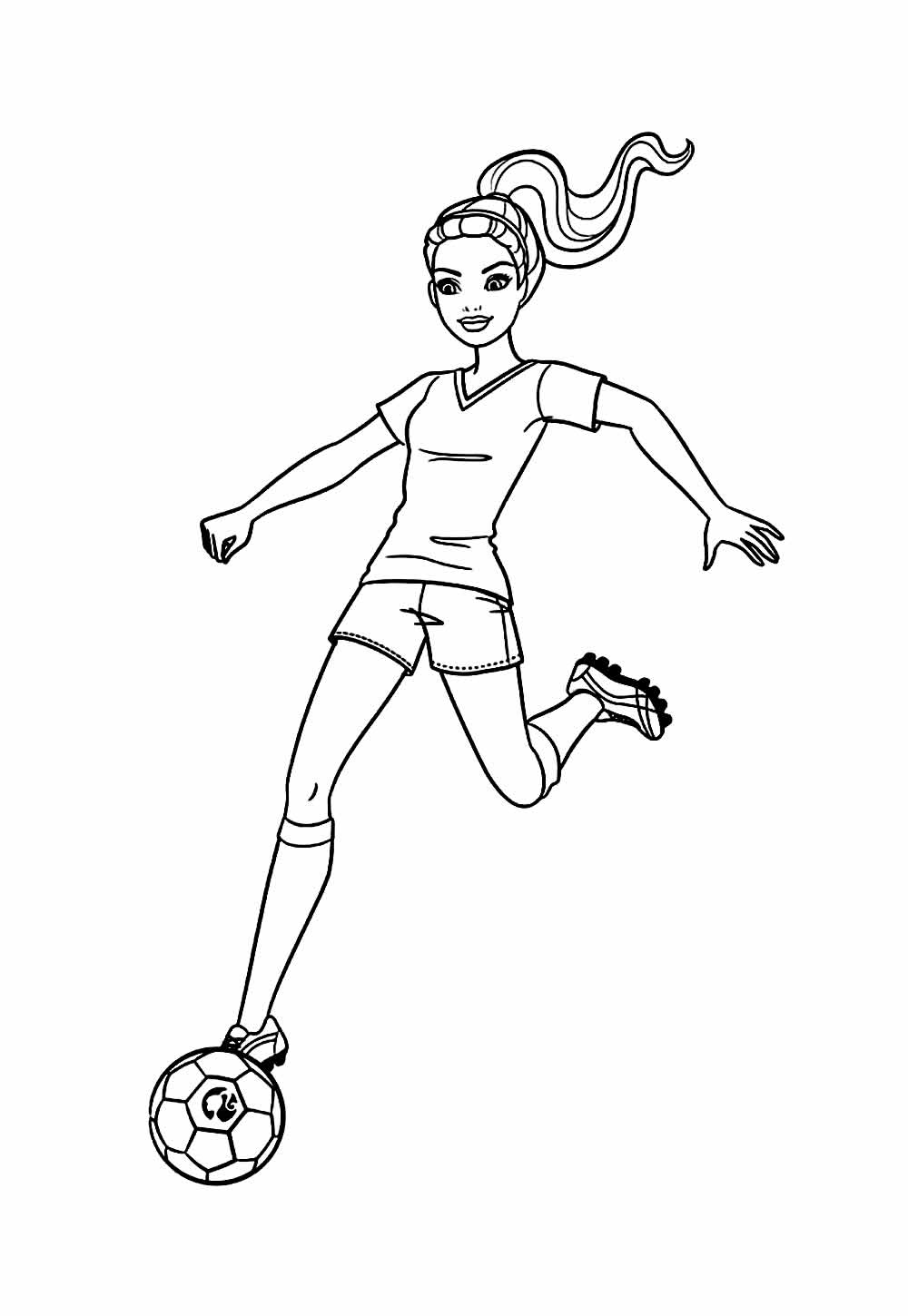 Desenho de Futebol Feminino