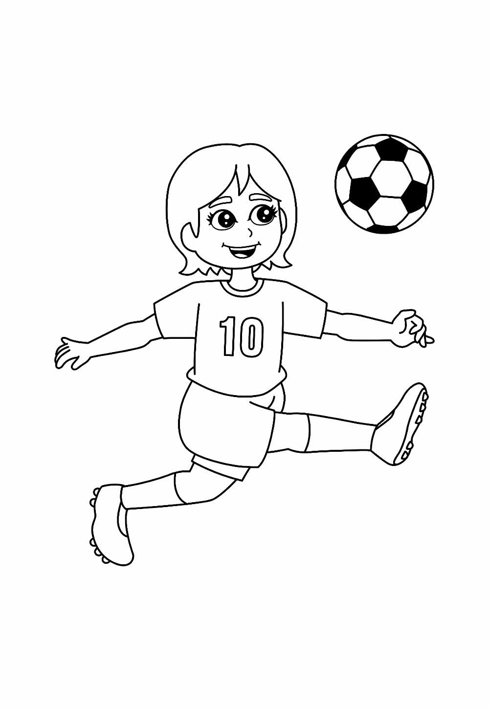 Desenho de Futebol Feminino