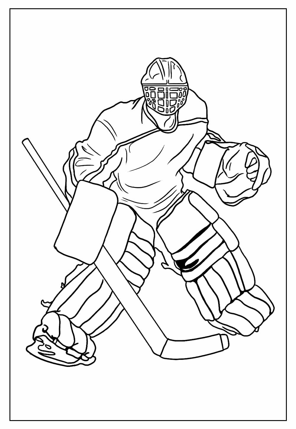 Desenho de Hockey para colorir