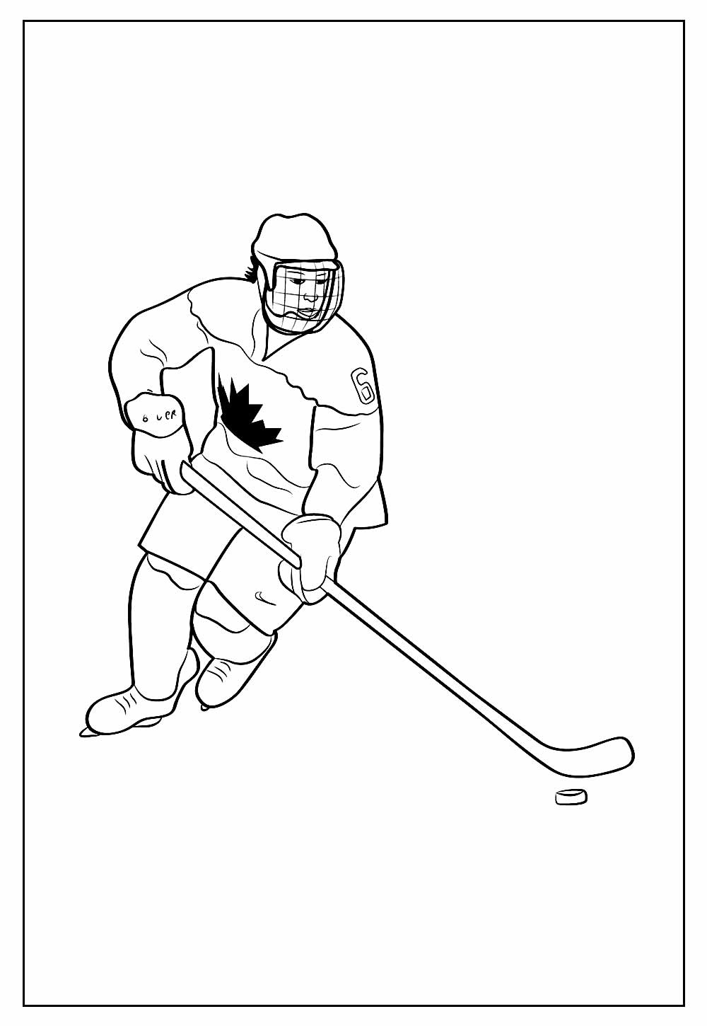 Desenho de Hockey para colorir