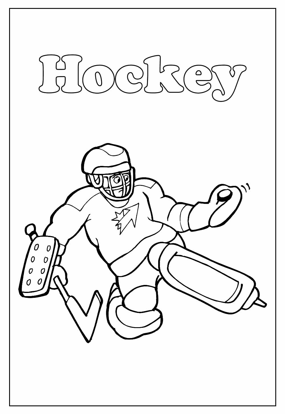 Desenho de Hockey para colorir