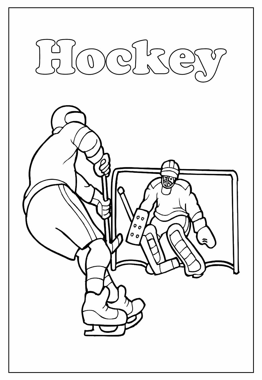 Desenhos de Hockey para pintar e colorir