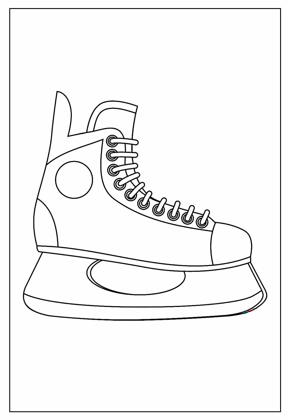 Patins de Hockey - Colorir - Desenho