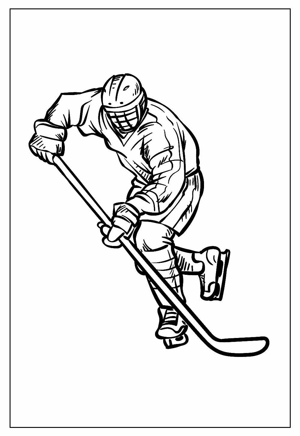 Desenho de Hockey para imprimir e colorir