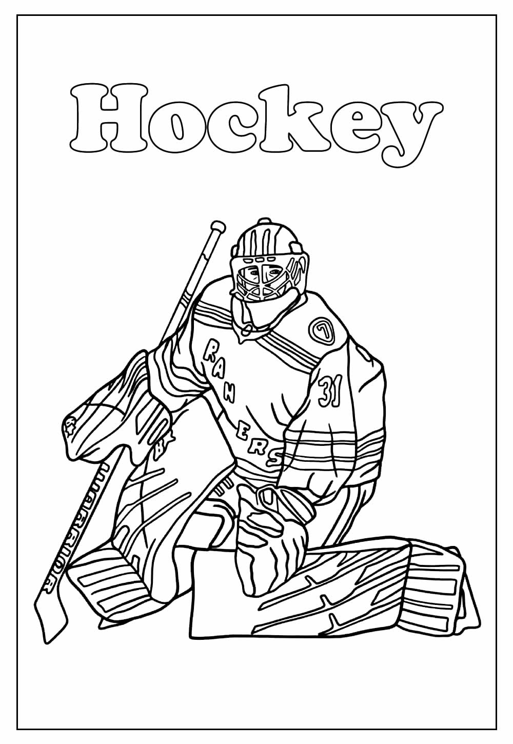 Desenho de Hockey para colorir