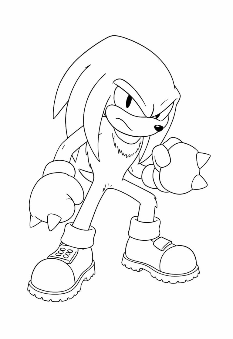 Desenhos de Knuckles the Echidna para colorir - Bora Colorir