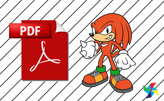 Desenhos de Knuckles the Echidna em PDF