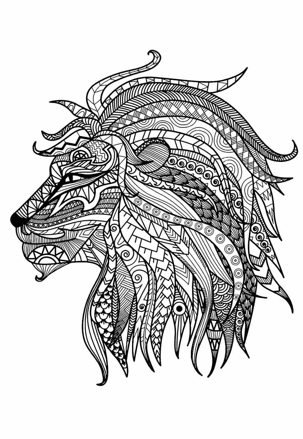 Desenho de Leão Geométrico