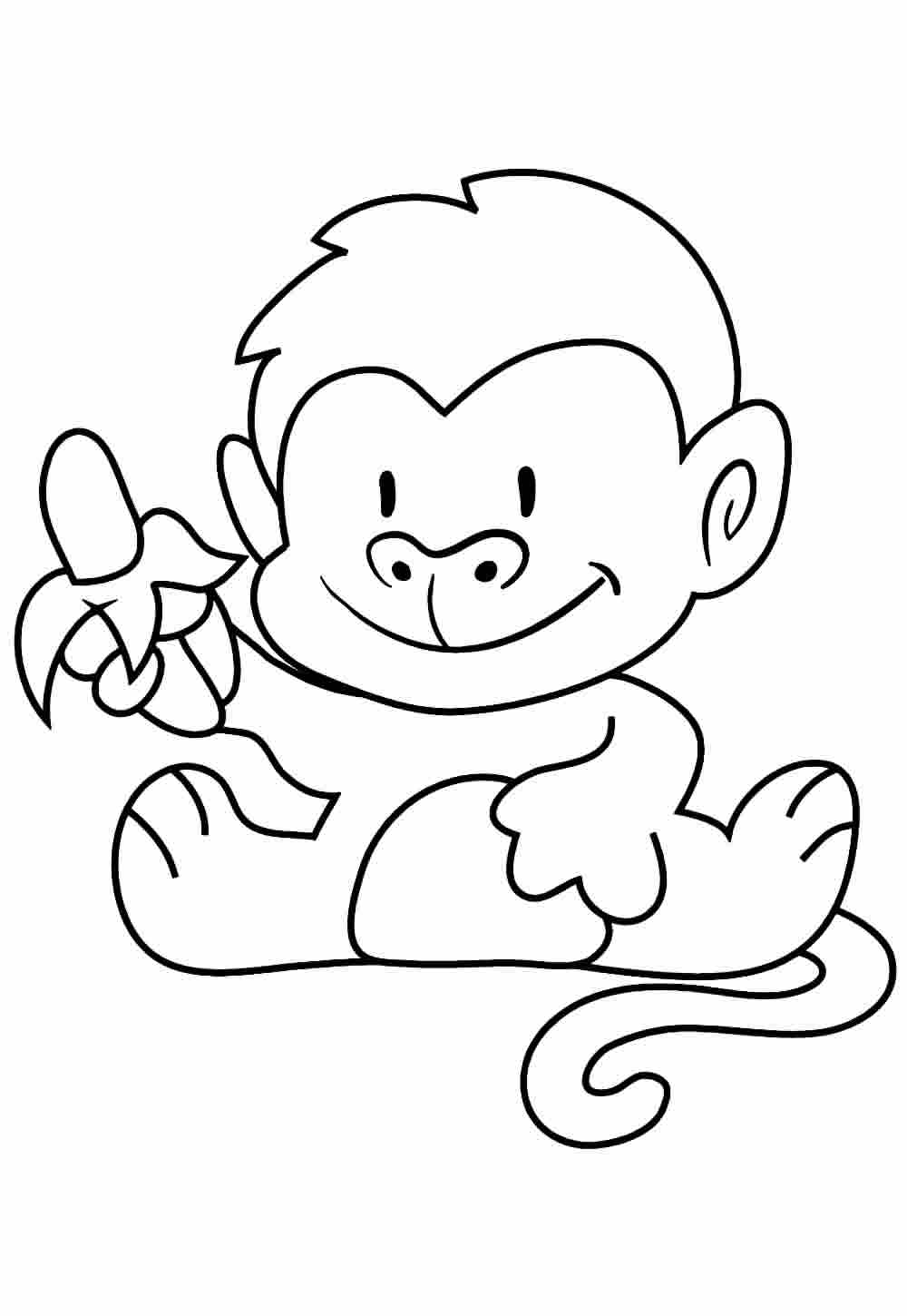 Colorir desenho de Macaco