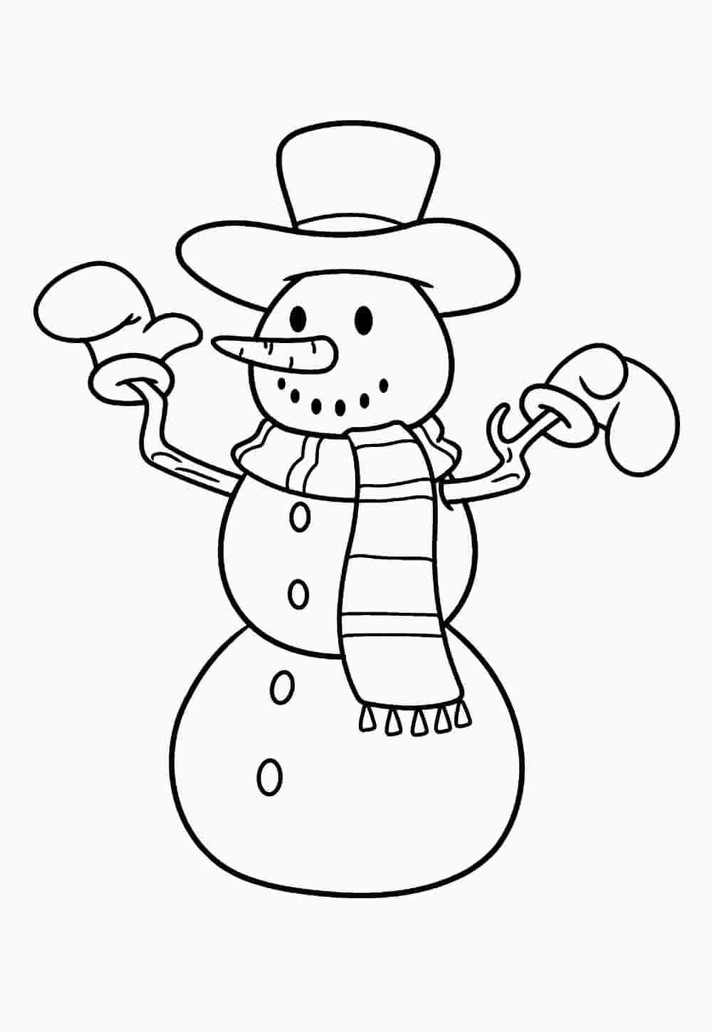 Desenho de Boneco de Neve para colorir