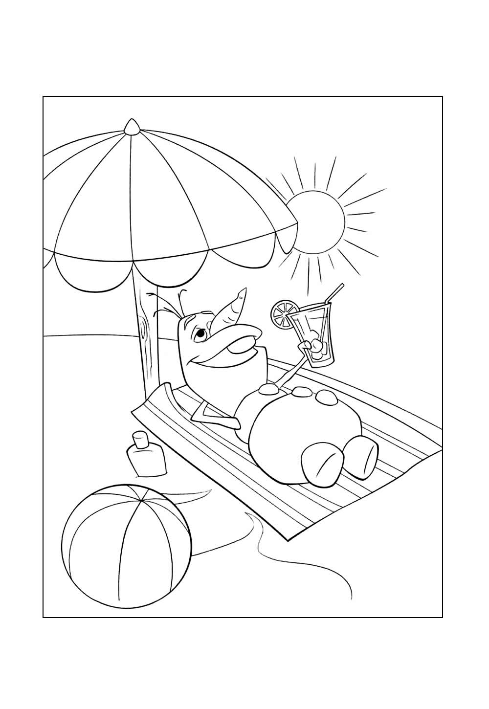 Desenho para colorir de Olaf