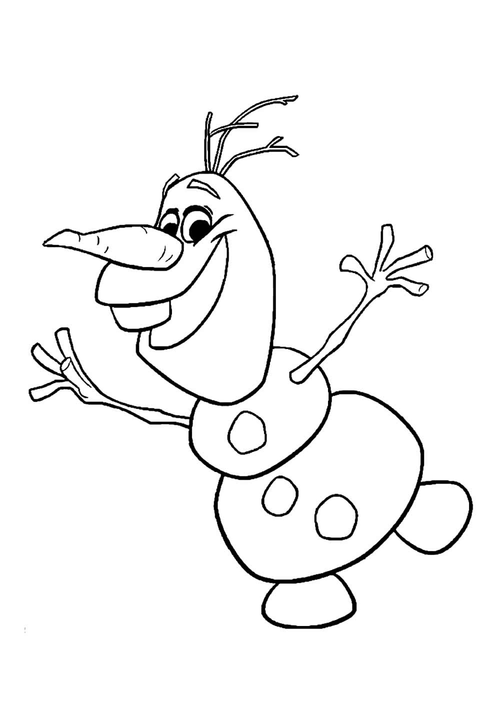 Desenho para pintar de Olaf