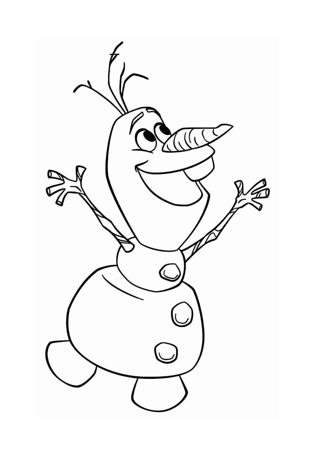 Desenho para pintar de Olaf