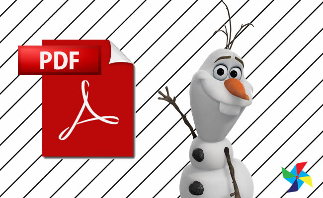 Desenhos de Olaf em PDF