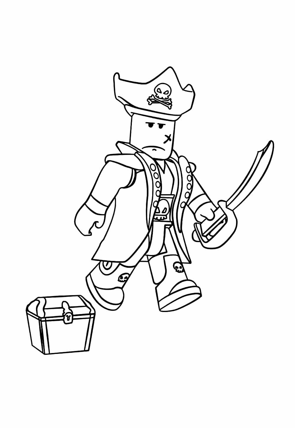 Desenho de Pirata para colorir - Roblox