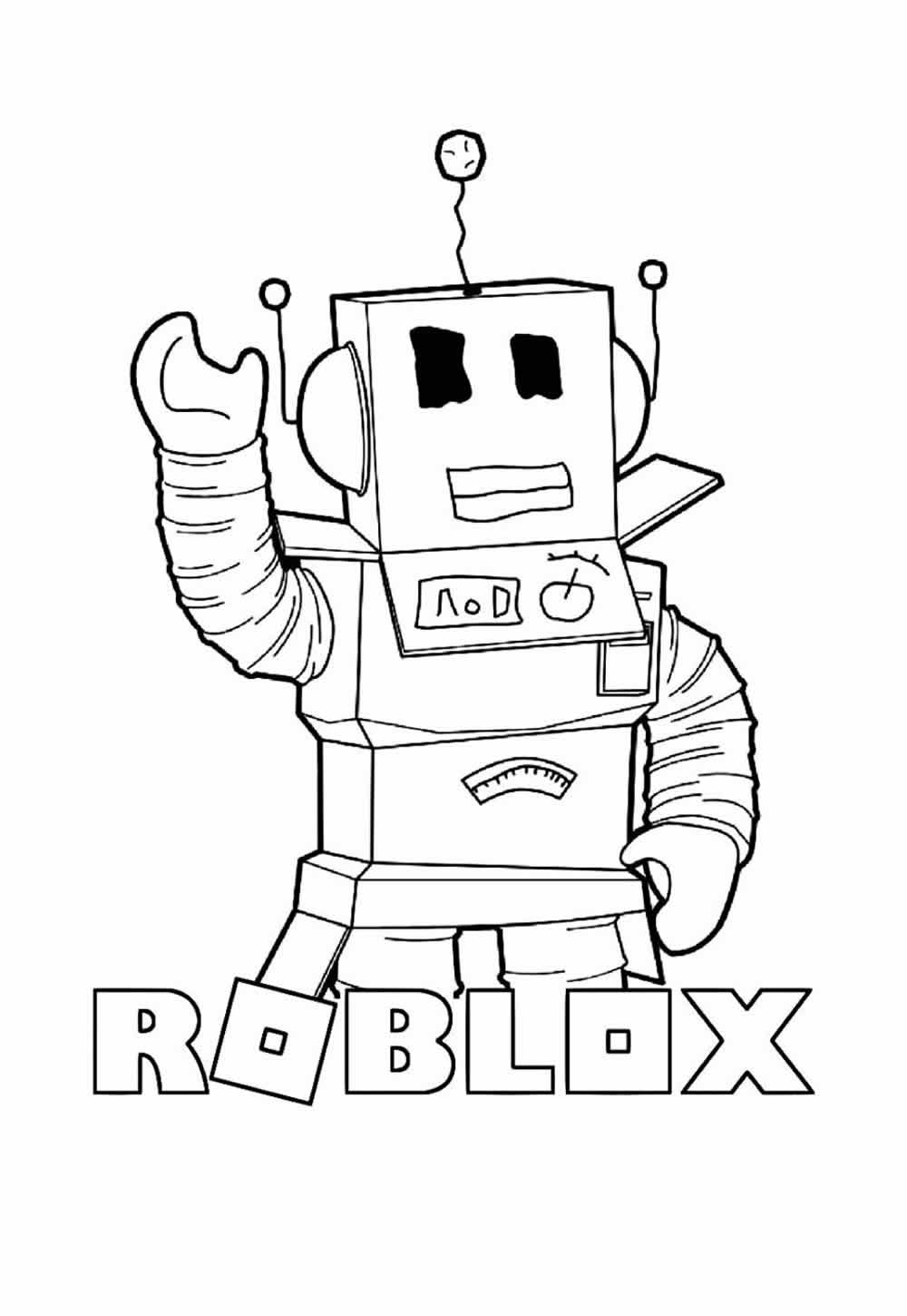 Robô do Roblox para colorir - Desenho