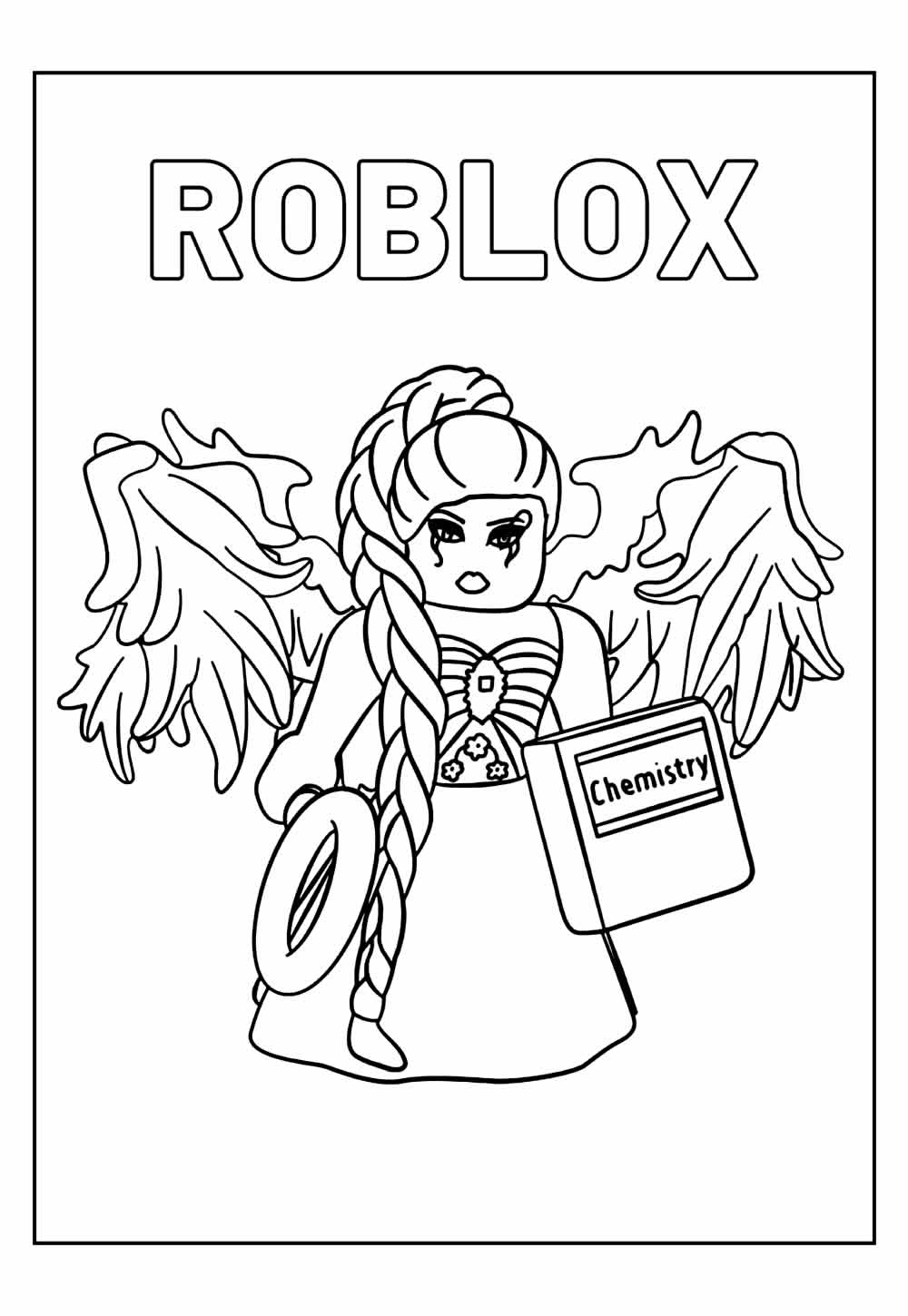 Desenho Educativo de Roblox para colorir