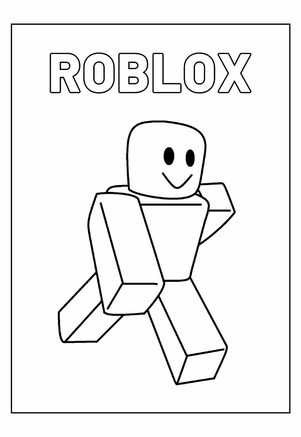 Desenho de Roblox para pintar