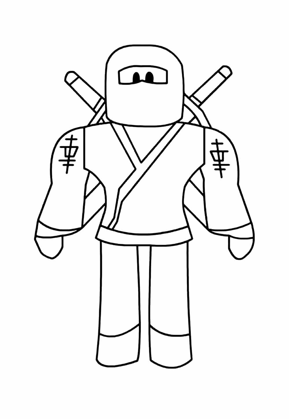 Desenho do Roblox para pintar