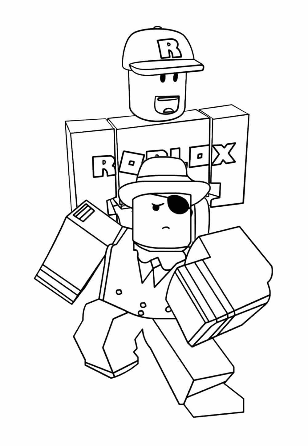 Roblox para pintar - Desenho para imprimir