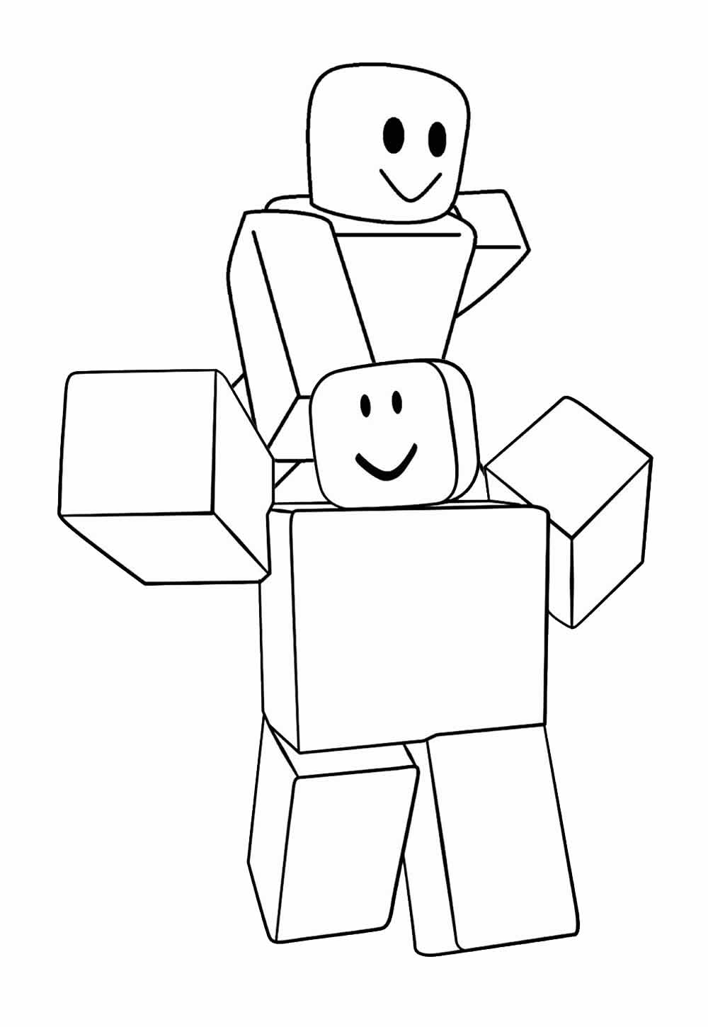 Desenho de Roblox para colorir