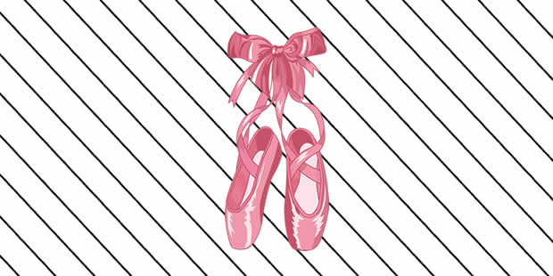 Desenhos de Sapatos de Bailarina para imprimir