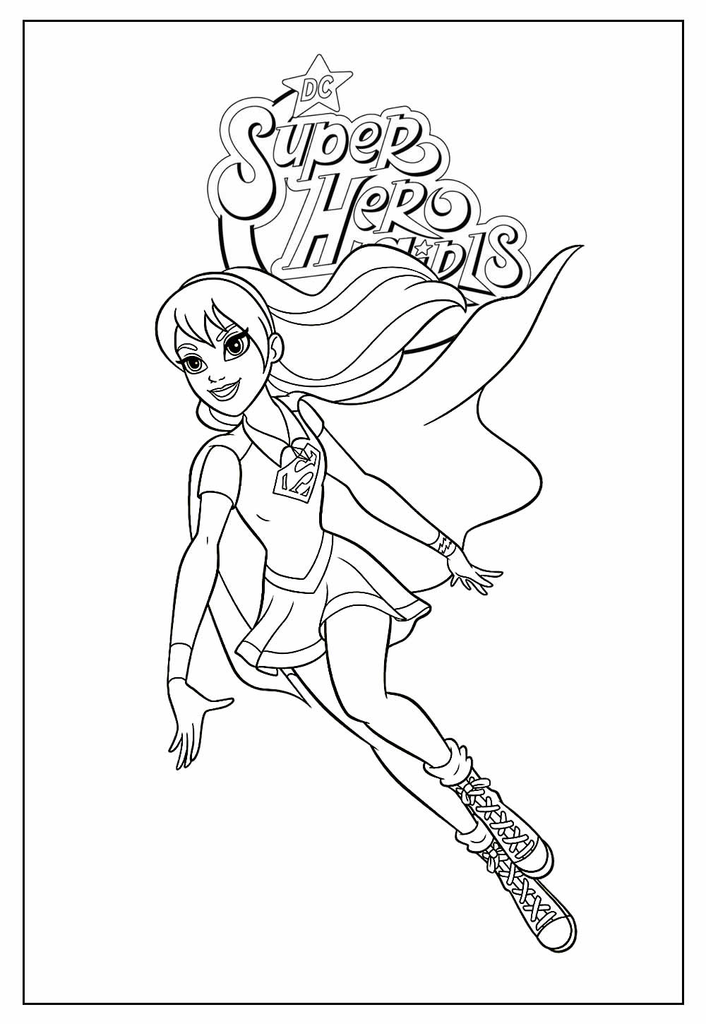 Desenho de Super Hero Girls para colorir