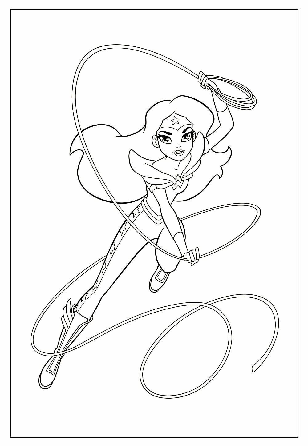 Desenho Super Hero Girls - Mulher-Maravilha