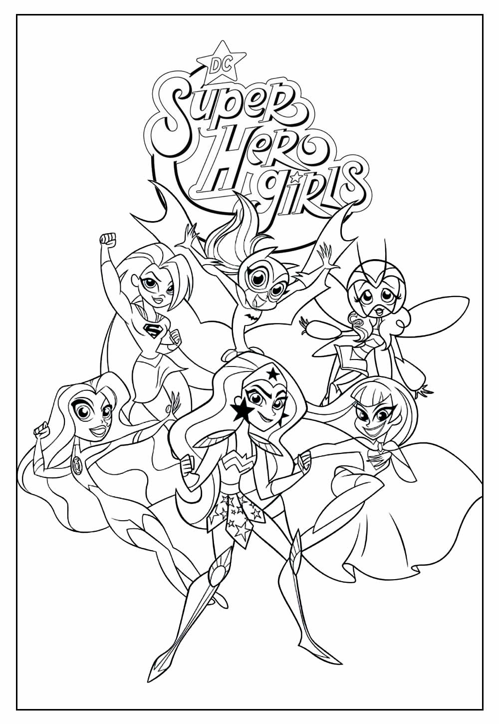 Desenho de Super Hero Girls