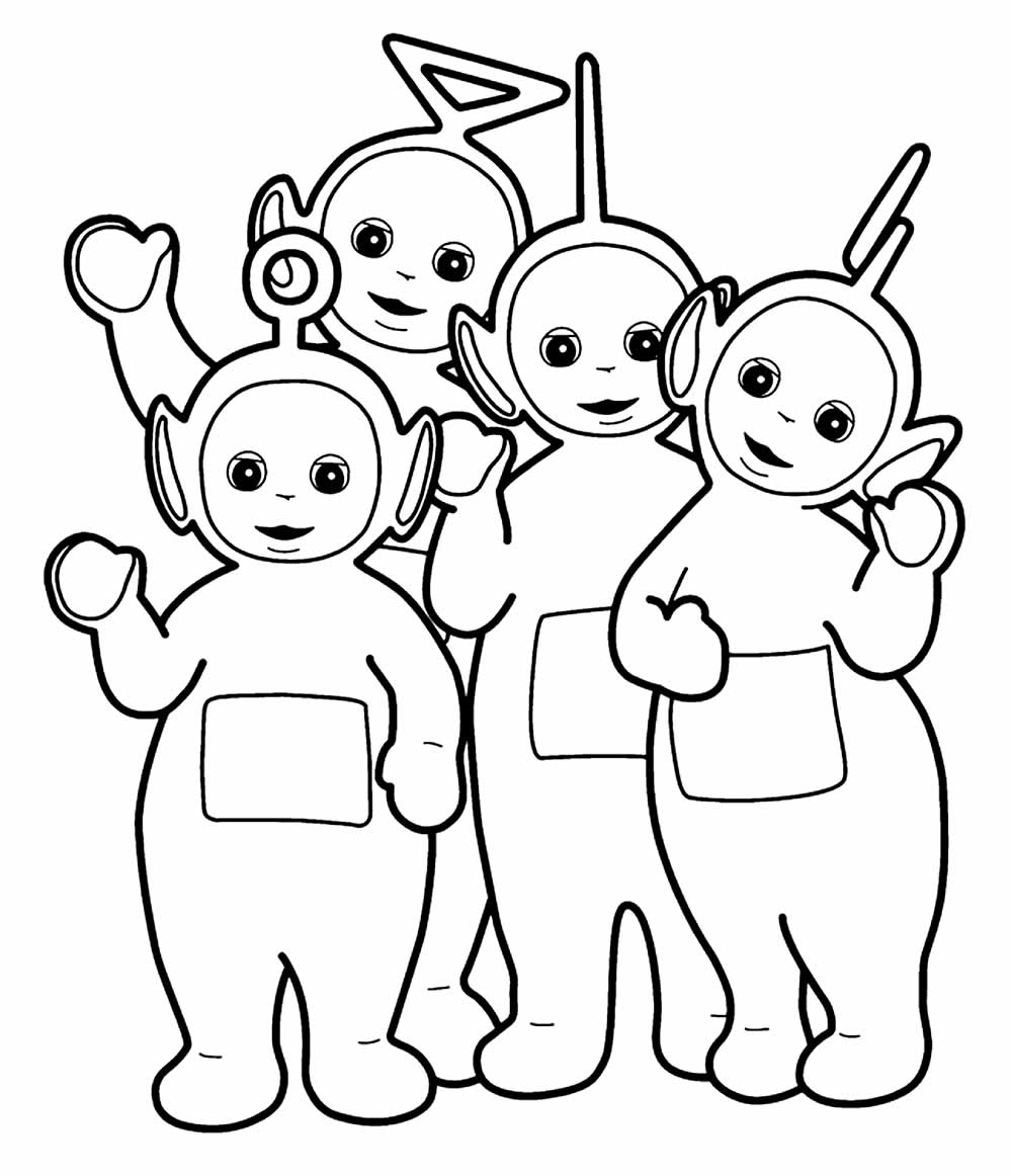 Desenho dos Teletubbies para colorir