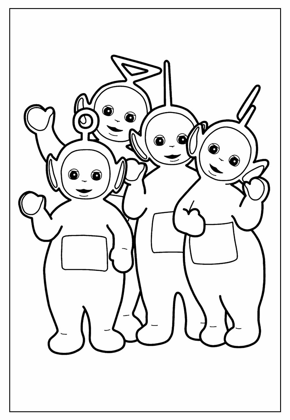 Desenho de Teletubbies para pintar