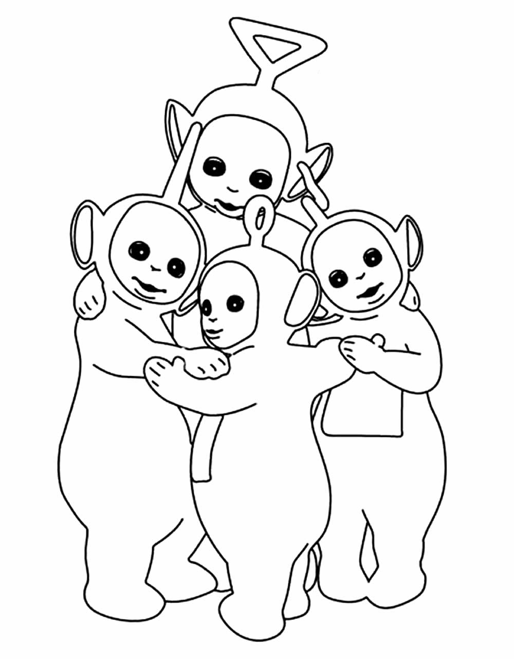 Desenho dos Teletubbies para colorir