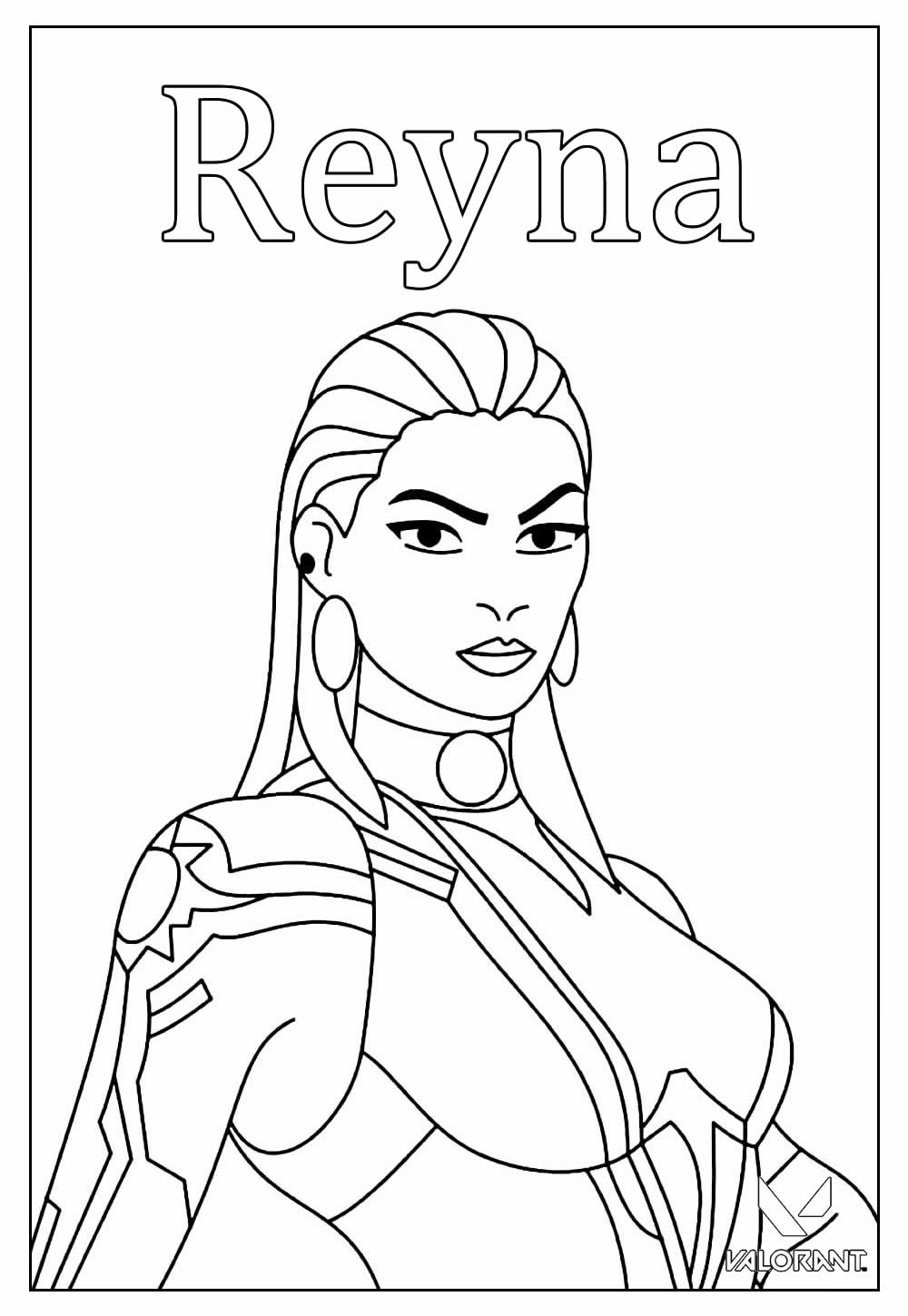 Desenho de Valorant para colorir - Reyna