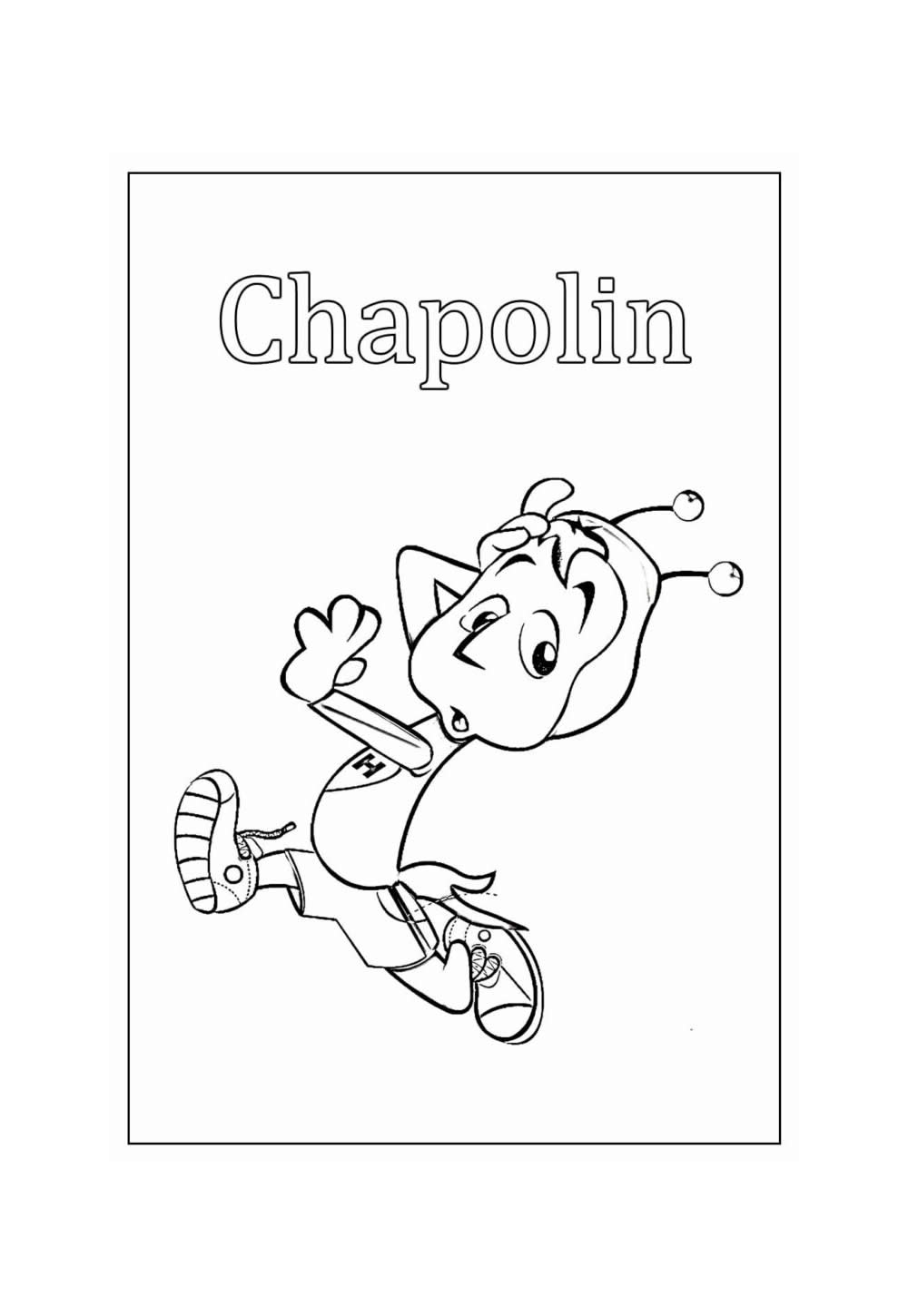 Desenho Educativo de Chapolin para pintar