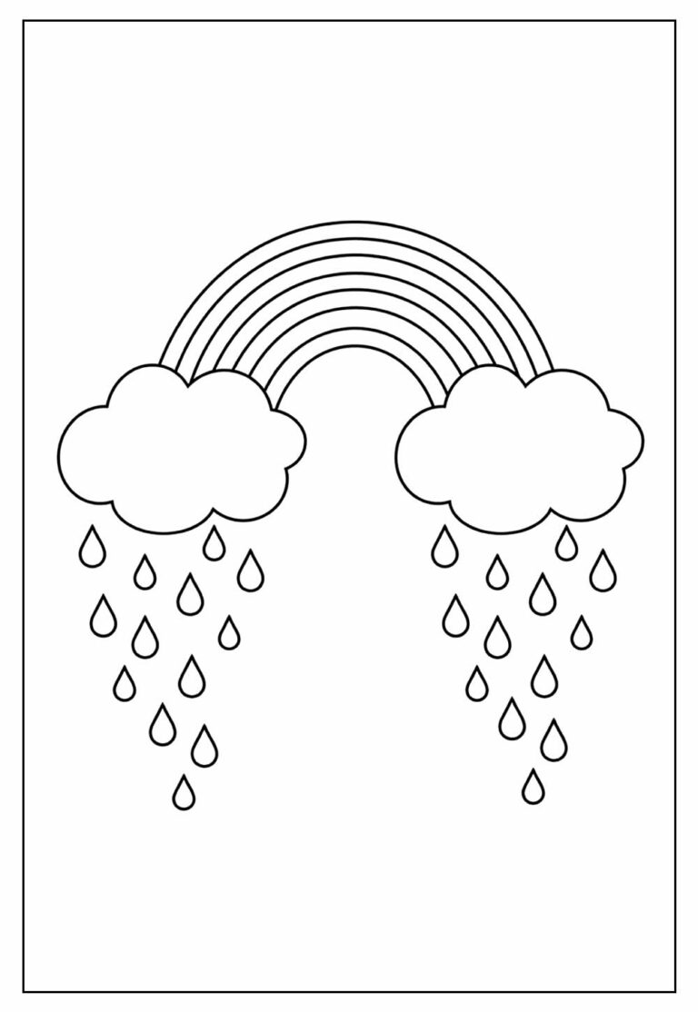 Desenhos de Arco-íris para colorir - Bora Colorir