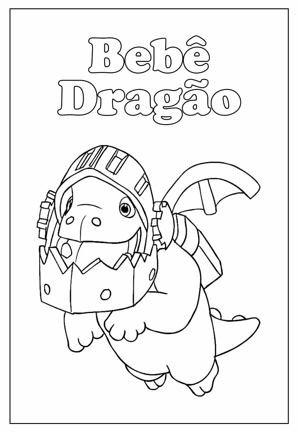 Desenho do Bebê Dragão para colorir - Clash Royale