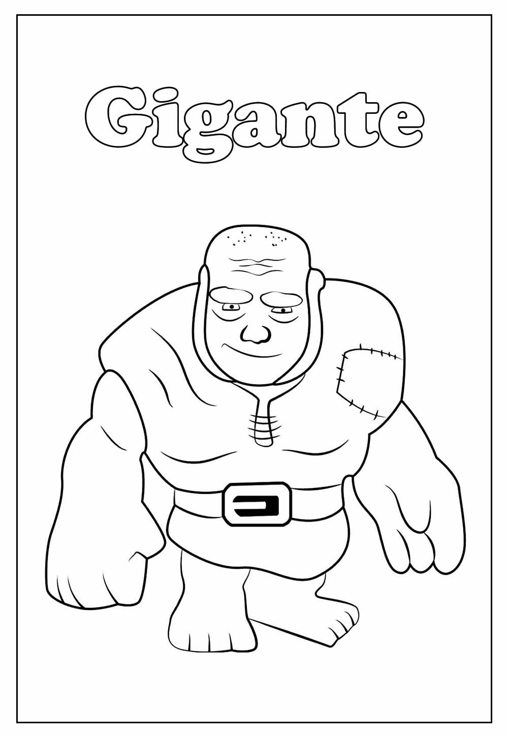 Desenho da Gigante para colorir - Clash Royale