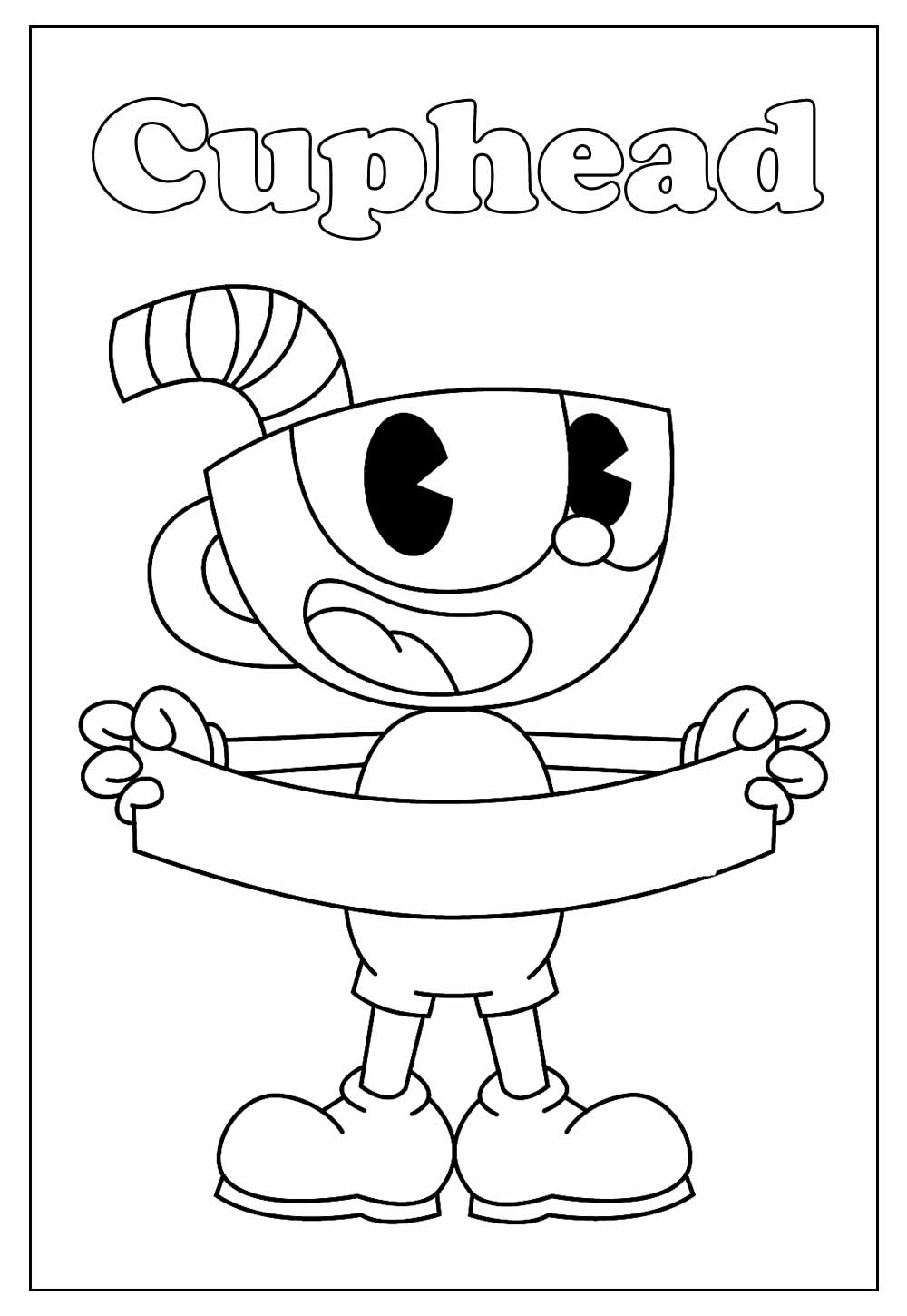 Desenhos de Cuphead para colorir