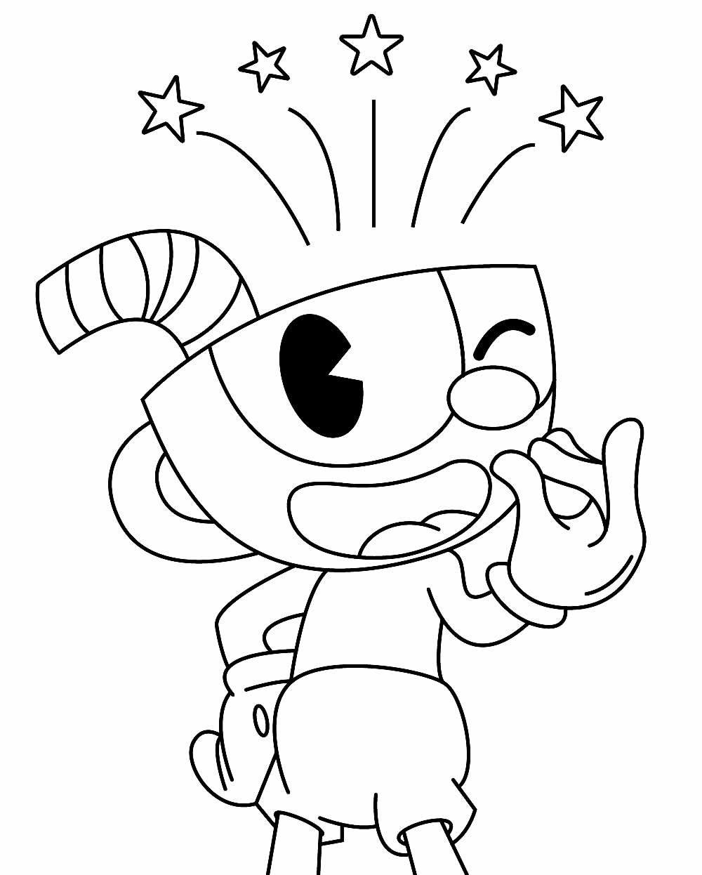 Desenhos de Cuphead para pintar