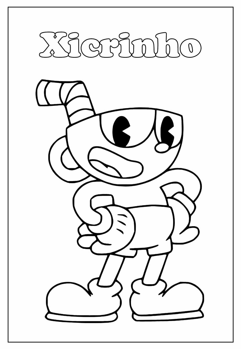 Desenhos de Cuphead para colorir