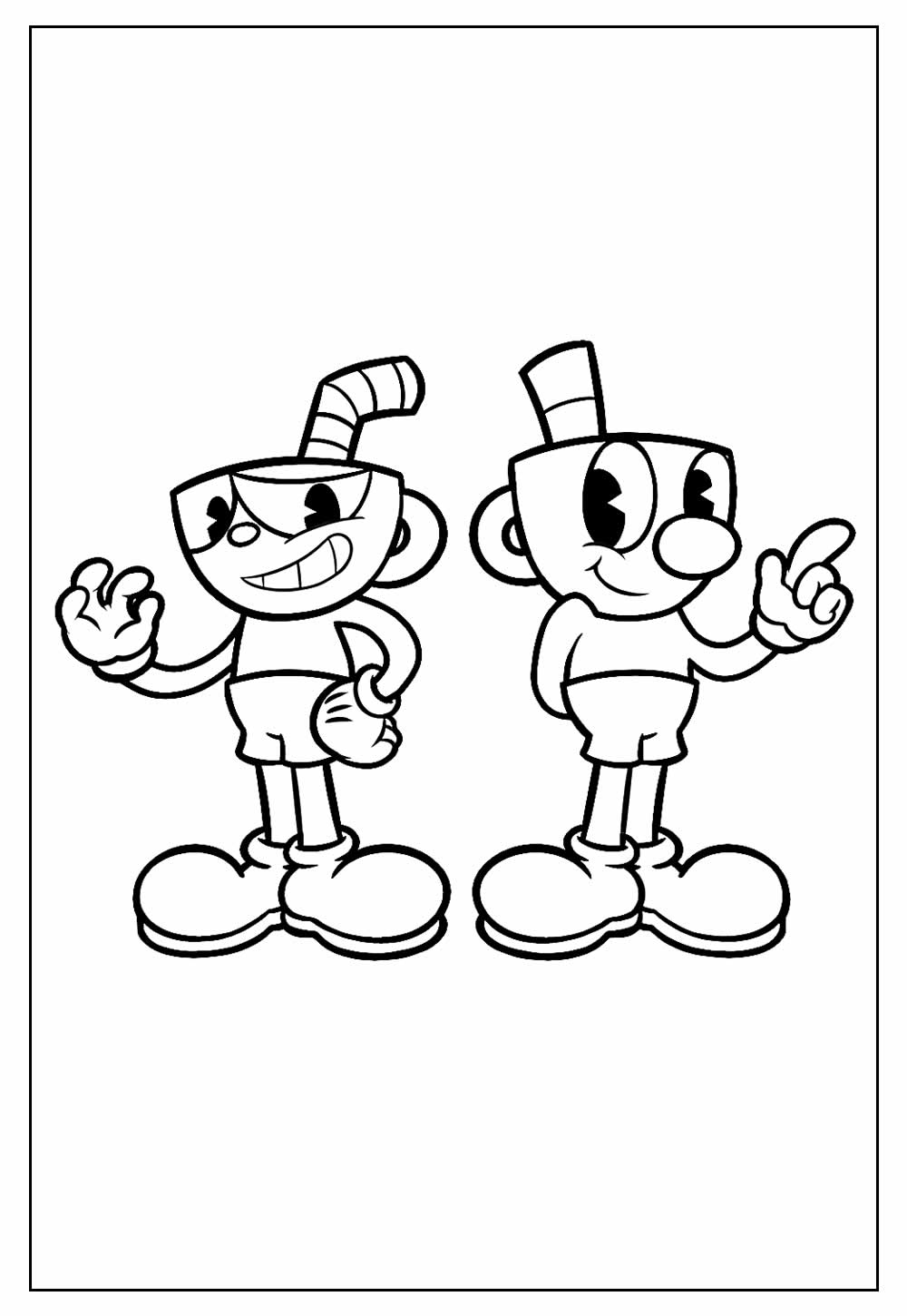 Desenhos de Cuphead para colorir