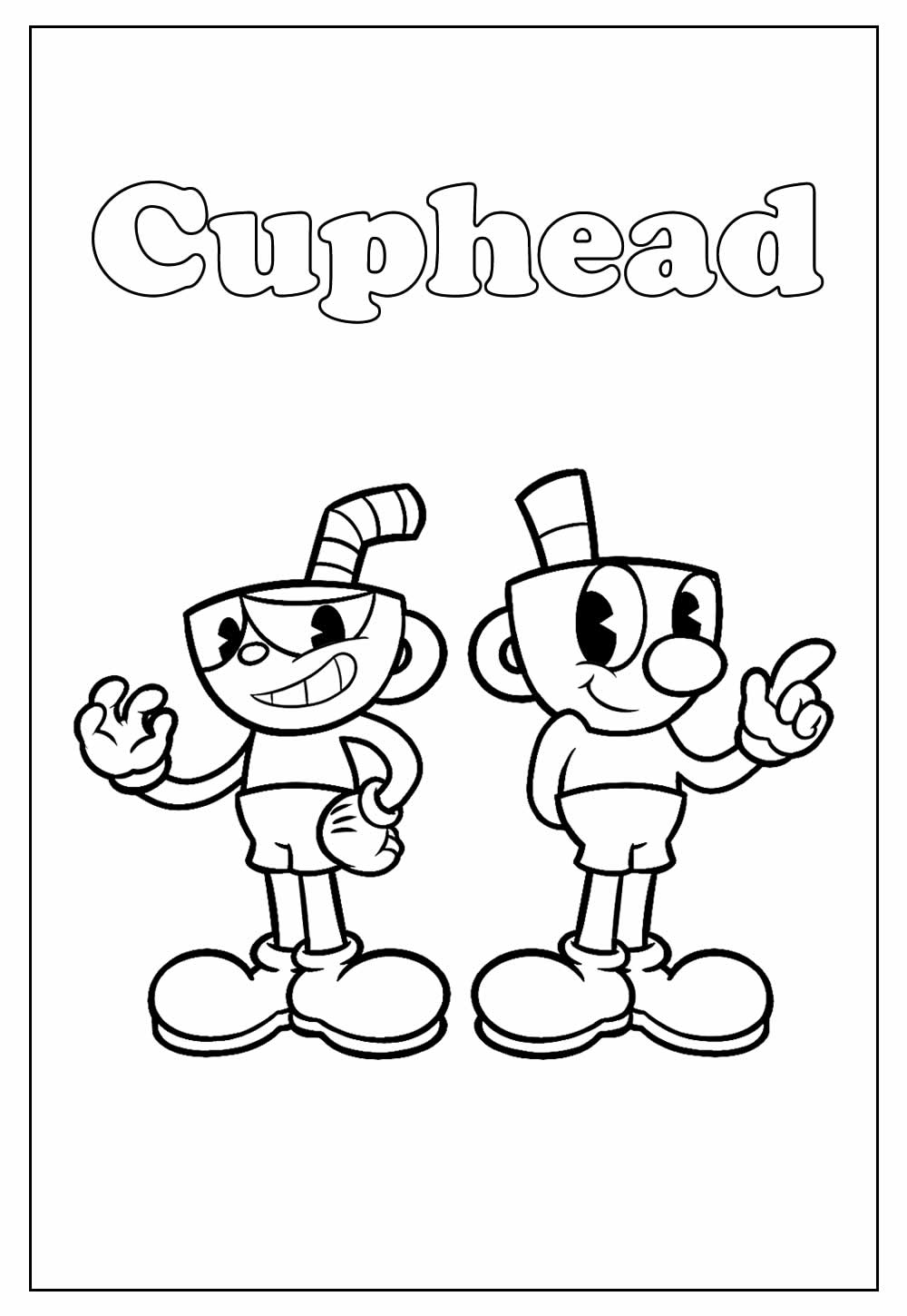 Desenho de Cuphead para colorir