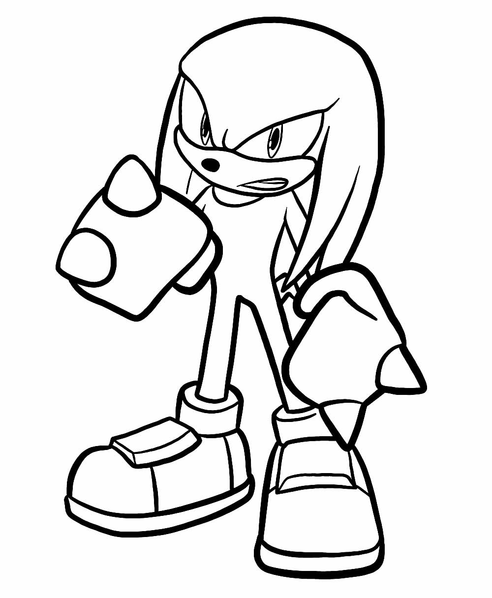 Desenhos de Knuckles the Echidna para colorir