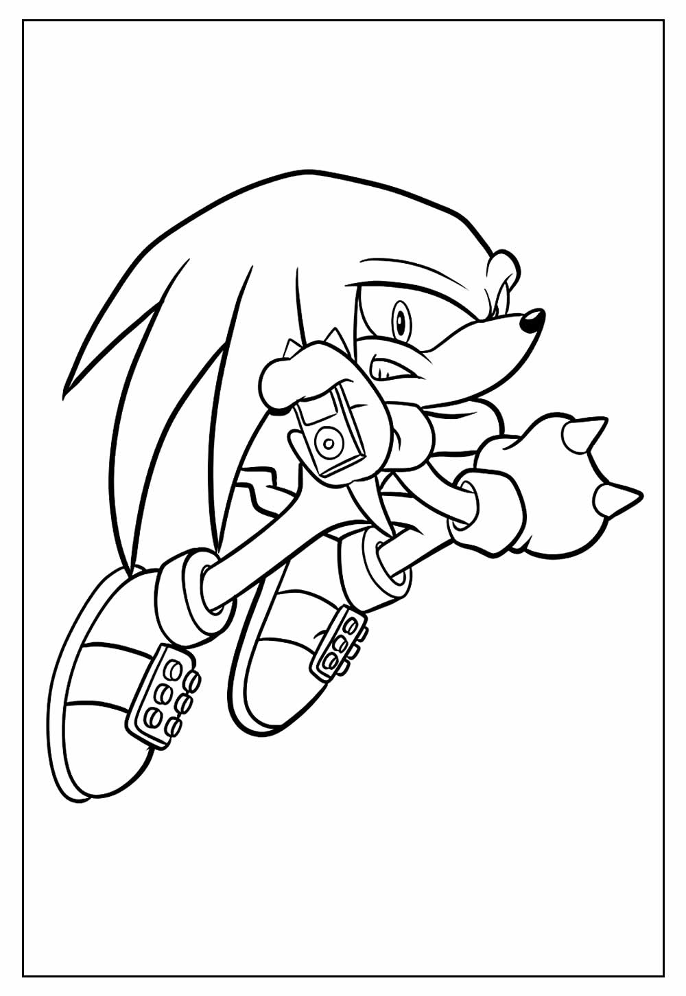 Knuckles the Echidna para colorir