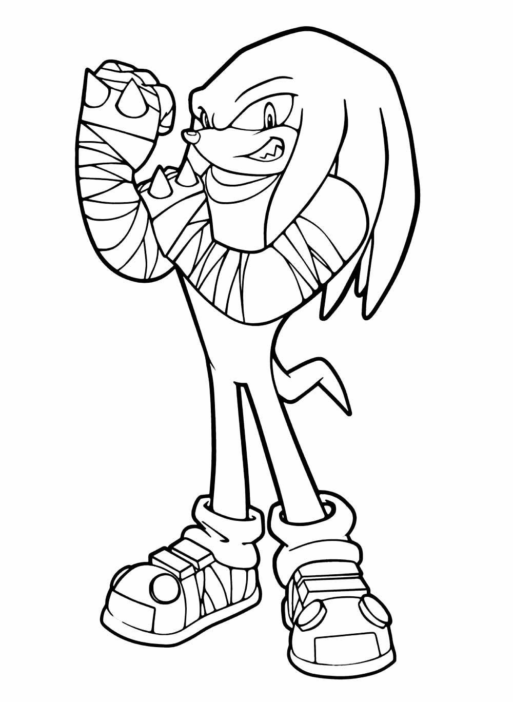 Desenho de Knuckles the Echidna para colorir