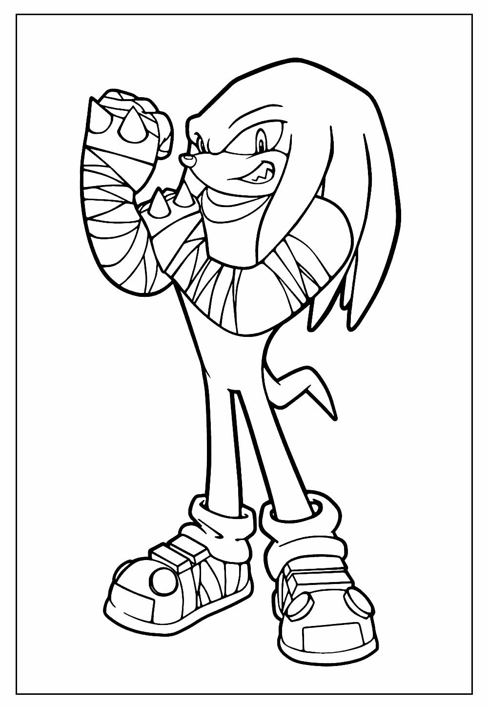 Knuckles the Echidna para imprimir