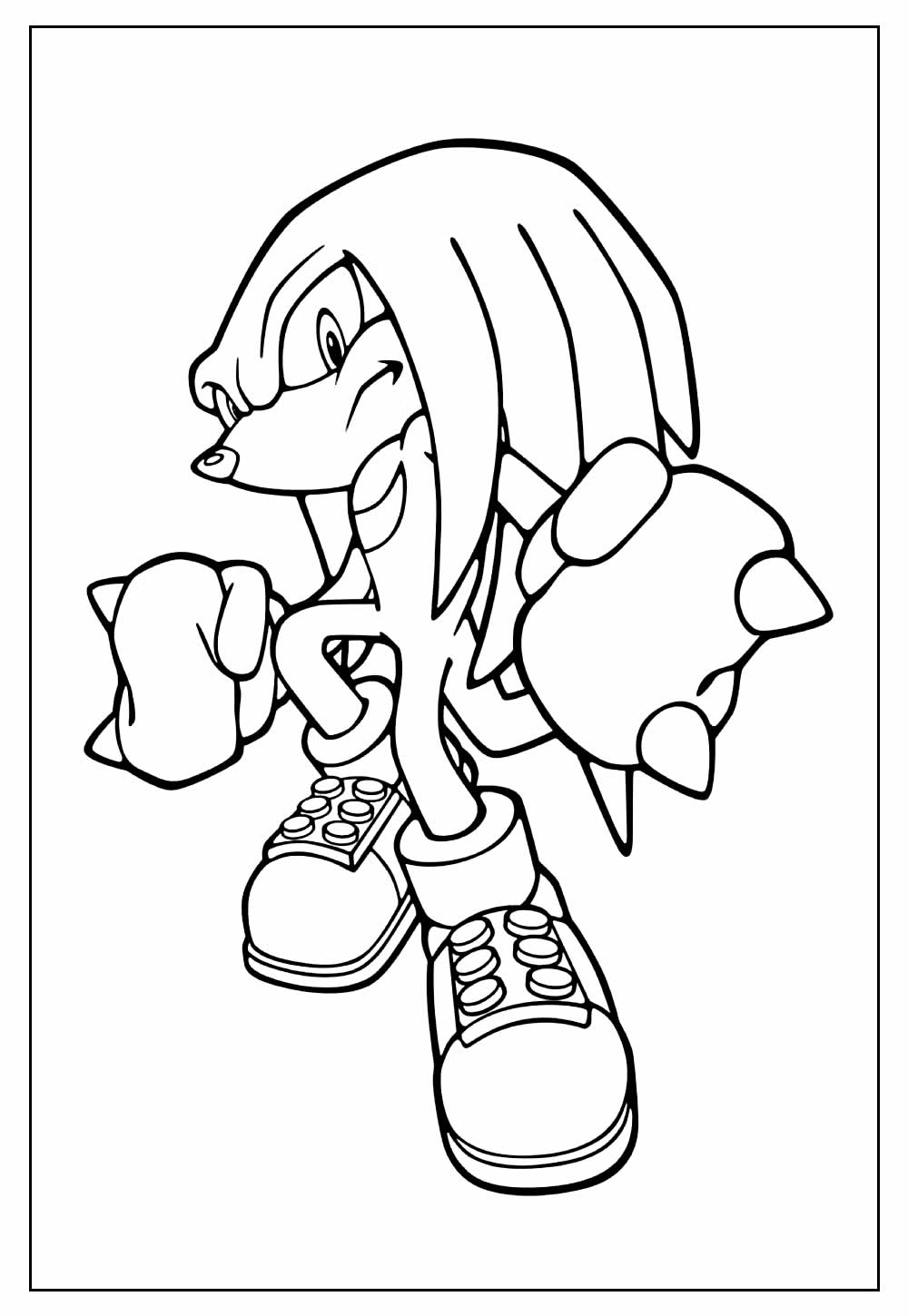 Desenho de Knuckles the Echidna - Sonic