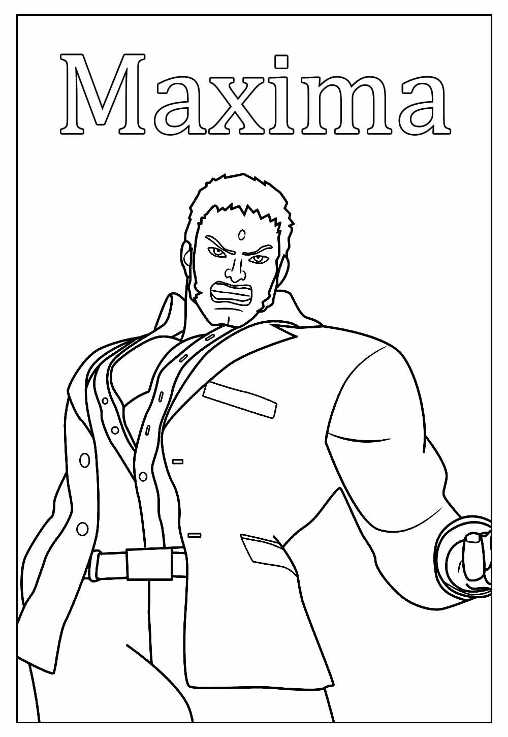 Desenho para Colorir de Maxima - The King of Figthers